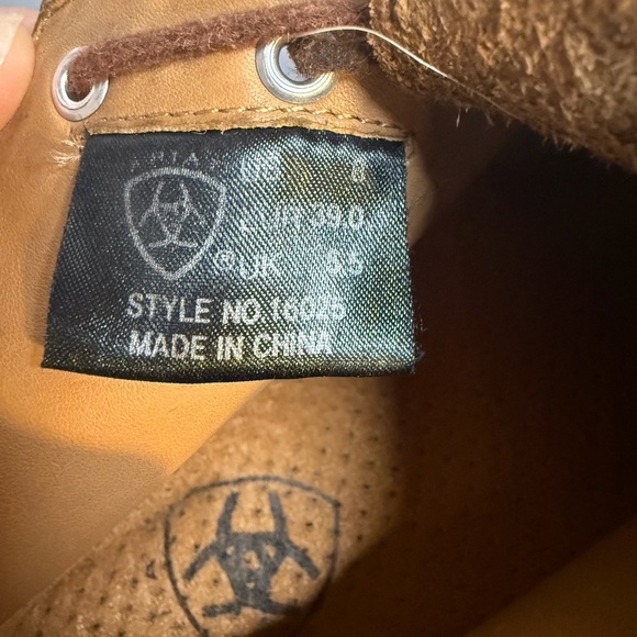 Ariat Women's Boot Size Kiltie Lace Up Paddock Tan Leather - Picture 7 of 8